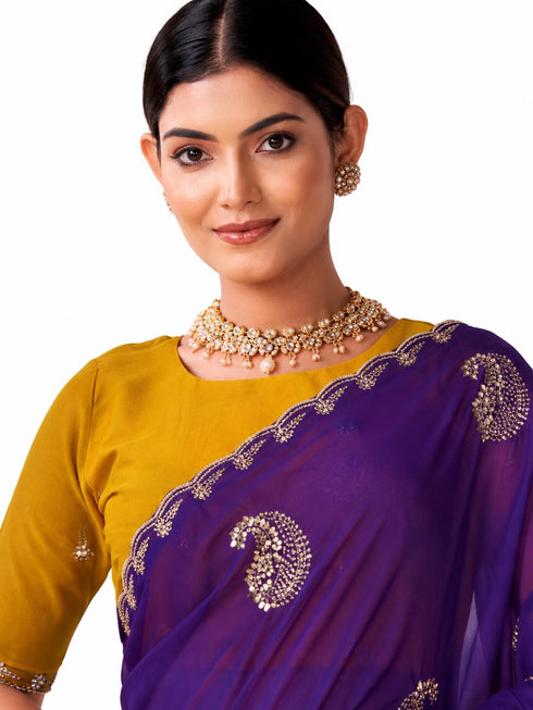 Vasthrlay Georgette Embroidery Unstitched
