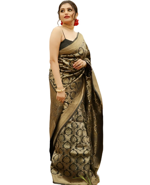 Vasthrlay Banarasi Unstitched Saree