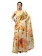 Vasthrlay Metallic Gold Heavy Zari Woven Silk Ethnic Saree With Unstitched Blouse