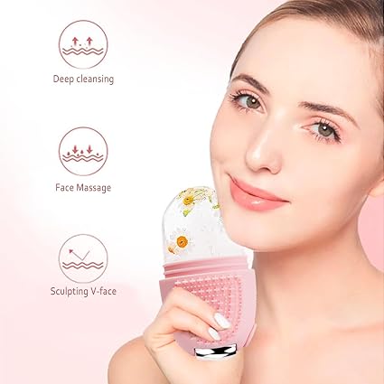 Inovera (Label) Ice Massager for Face - Silicone Reusable Facial Roller