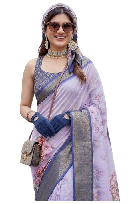 Vasthrlay Purple Traditional Az Ys Dobby Ethnic Wear