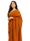 Vasthrlay Chanderi Tassels Unstitched Rust Saree