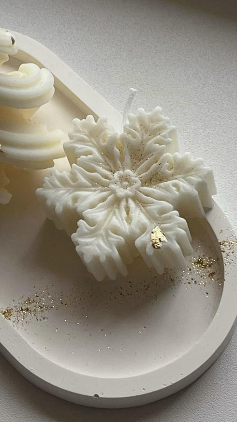 Christmas Snowflake Candle