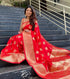 Vasthrlay Banarasi Kanjivaram Collections Wedding Saree With Blouse Piece