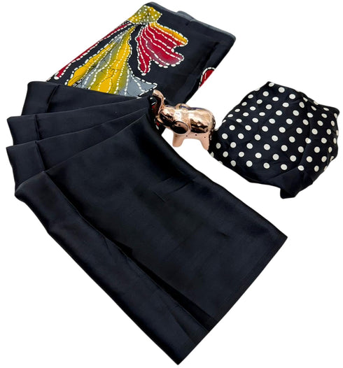 Vasthrlay Ajrakh Saree Crepe