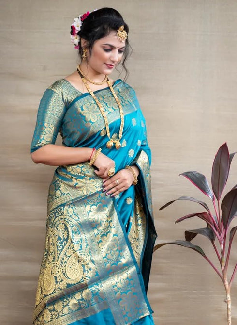 Vasthrlay Banarasi Unstitched Saree