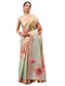 Vasthrlay Pastel Pink Heavy Zari Woven Silk Ethnic Saree With Green Blouse