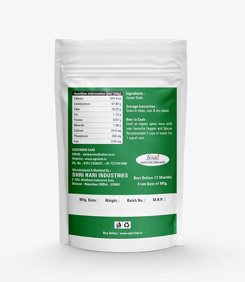 Agri Club Jowar Upma Rava 400M