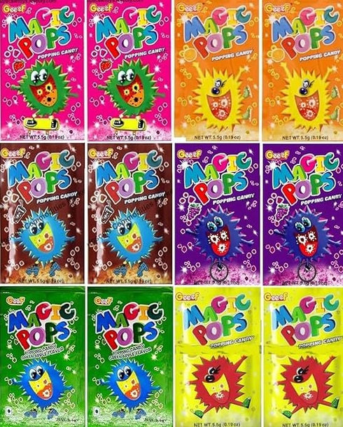 Magic Pops Popping Candy Assorted Flavors