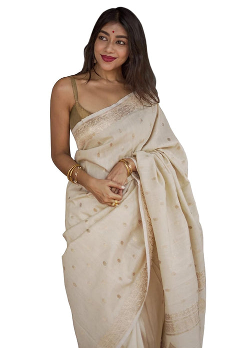Vsathrlay Peach Banarasi Kanchipuram Ethnic Wear