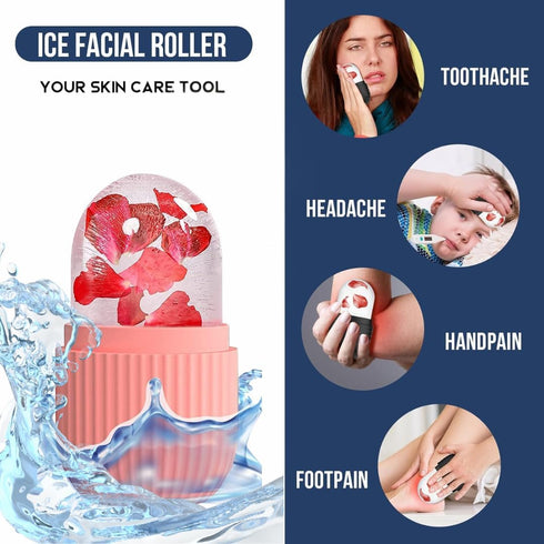 Leafed Ice Roller for Face Facial Ice Roller for Glowing Skin