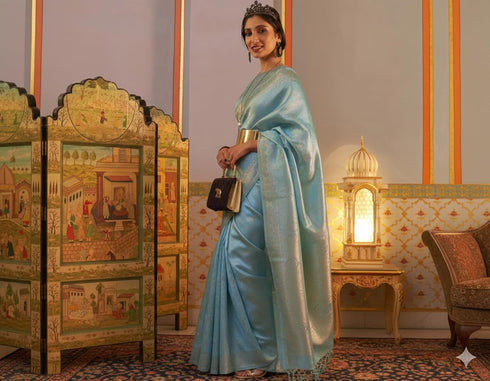 Vasthrlay Banarasi Unstitched Saree