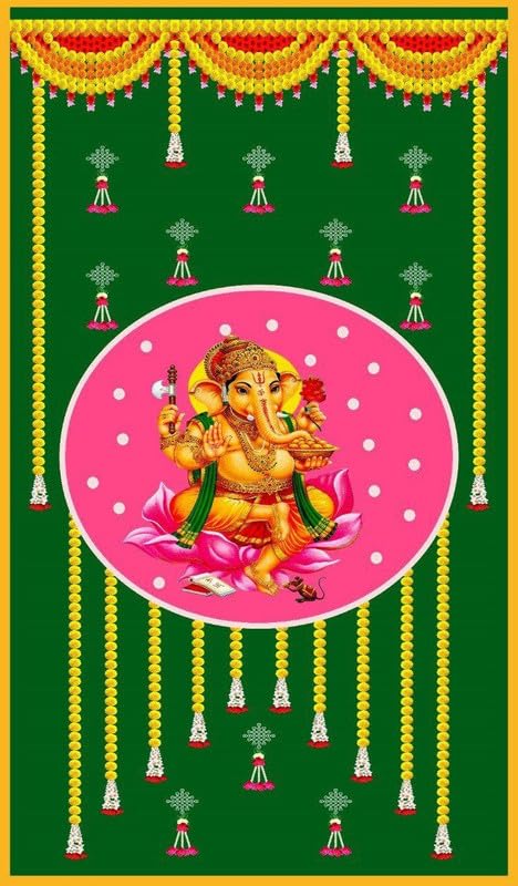 Backdrop Cloth Pooja Decoration Traditional