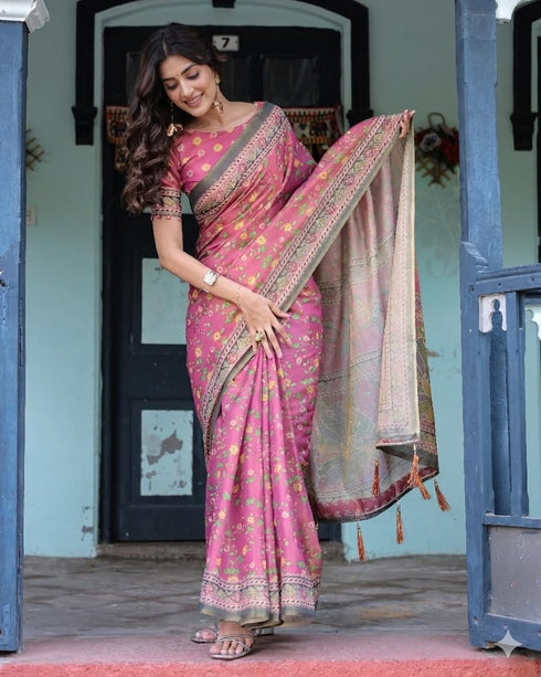 Vasthrlay Printed Handloom Designer Unstitched