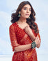 Vasthrlay Bandhani Printed Chiffon Orange Saree