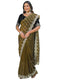 Vasthrlay Embroidery Scalloped Unstitched Navy Blue Saree