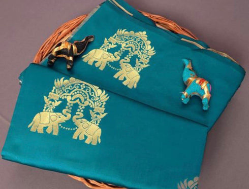 Vasthrlay Banarasi Unstitched Saree