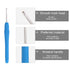 Crochet Hook Set, 9 Pcs Ergonomic Hooks, Aluminum Knitting Tools with Rubber Soft Grip