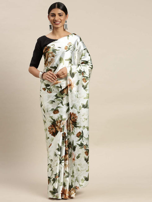 Vasthrlay Black Printed Saree