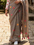 Vasthrlay Checked Pattern Tassels Unstitched