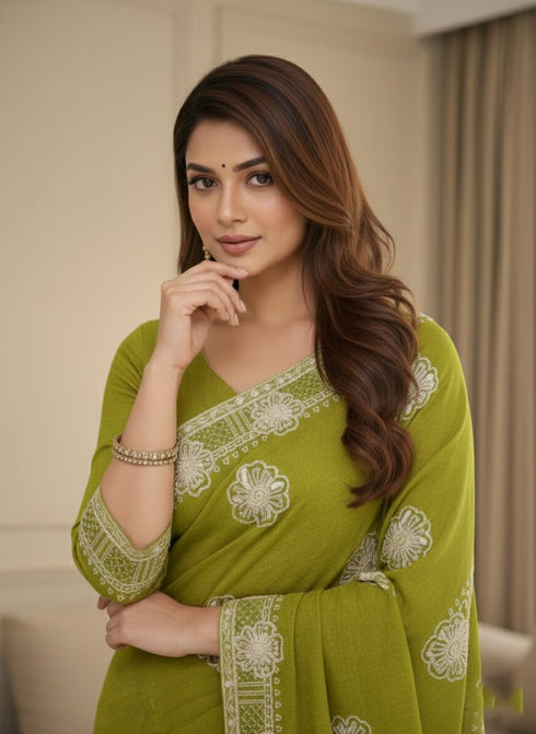 Vasthrlay Chiffon Traditional Ethinic Az Ys Vanshika Ethnic Wear