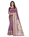 Vasthrlay Banarasi Jacquard Unstitched Red Saree