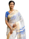 Vasthrlay Special Weaving Unstitched White Saree