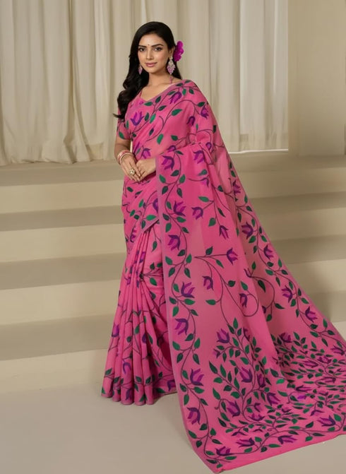 Vasthrlay Printed Multicolor Kalamkari Unstitched
