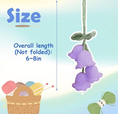 Crochet Flower for car Dashboard Decoration Items