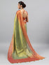 Vasthrlay Green1 Womens Ready To Wear One Minute Polyester Erode Zari Saree