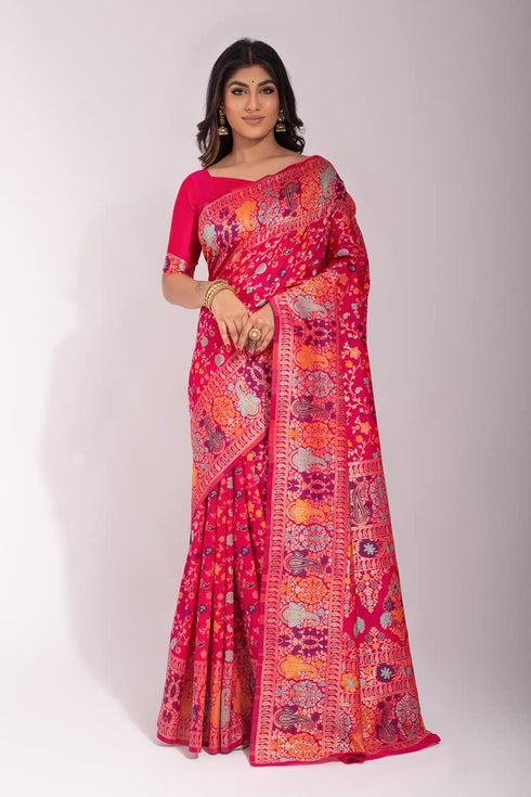 Vasthrlay Banarasi Unstitched Saree