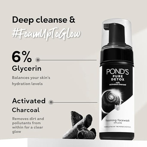 Ponds Pure Detox Foaming Pump Facewash