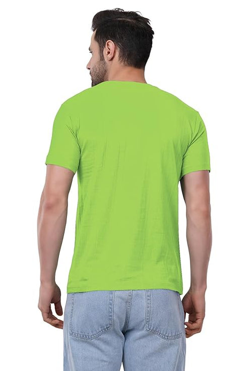 Caseria Men's Round Neck Cotton Half Sleeved T-Shirt