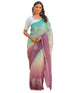 Vasthrlay Sequins Embroidery Orange Saree