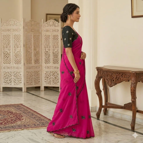 Vasthrlay Georgette Embroidery Lightweight Unstitched