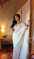 Vasthrlay Red Georgette Unstitched Saree