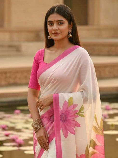 Vasthrlay Cotton Floral Lightweight Ethnic Wear