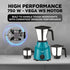 Preethi Prime MG-286 Mixer Grinder, 3 Jars, 750 Watt, Green