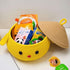 Multi-Purpose Cute Jute Basket with Lid Storage Baskets