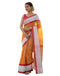 Vasthrlay Womens Printed Unstitched Yellow Saree