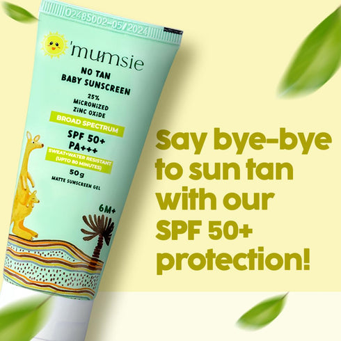 O'mumsie No Tan Baby Sunscreen with SPF 50+