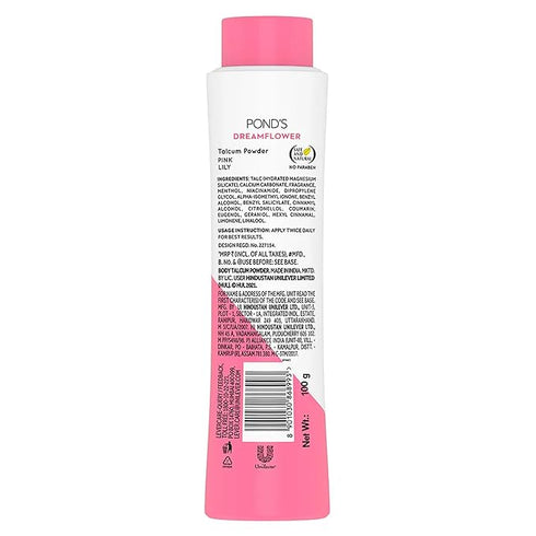 Ponds Dreamflower Fragrant Talc Powder Pink Lilly