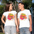 Vasthrlay Happy Holi Printed Drift Holi Couple T-Shirts