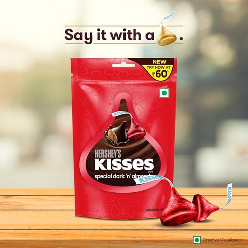Hershey's Kisses Special Dark N Almonds Dark Chocolate Pack