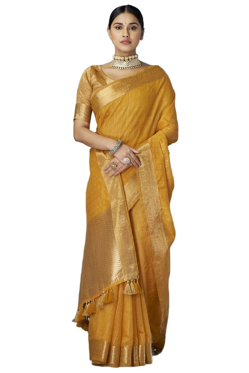 Vasthrlay Women's Cotton Unstitched Skin Friendly Saree