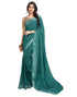 Vasthrlay Printed Striped Unstitched Peach Saree