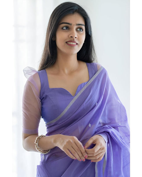 Vasthrlay Banarasi Printed Unstitched Saree