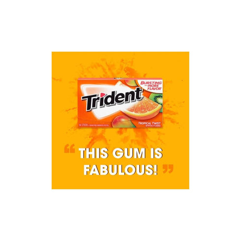 Trident Tropical Twist Gum (Sugar Free)