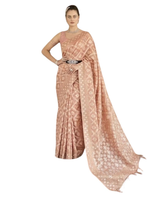 Vasthrlay Jacquard Unstitched Comfortable Stylish Saree