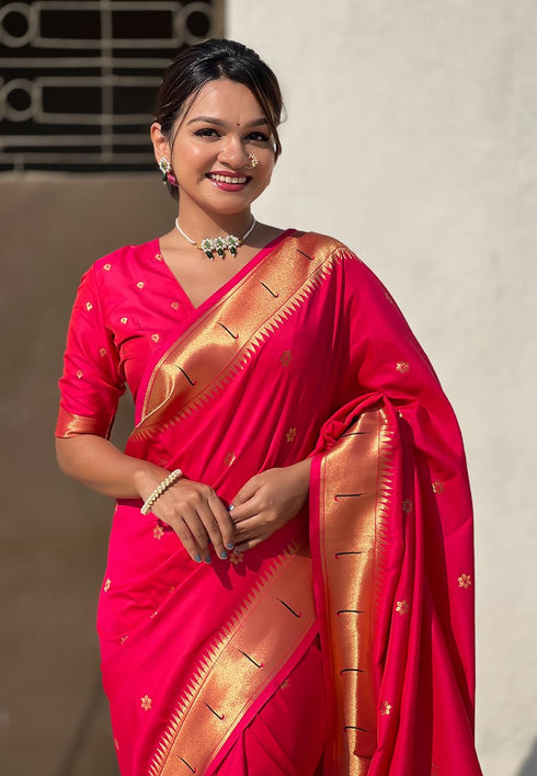 Vasthrlay Kanjivaram Paithani Unstitched Mahendi Ethnic Wear